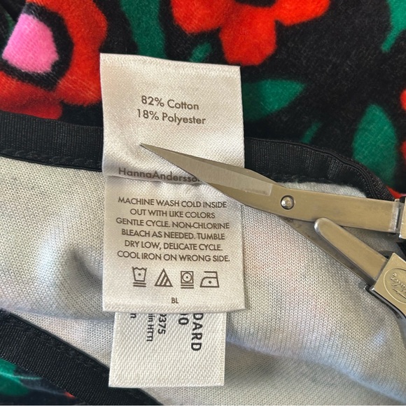 Sz12 Hanna Andersson Print Velour Super Soft Skater Dress - Picture 7 of 9